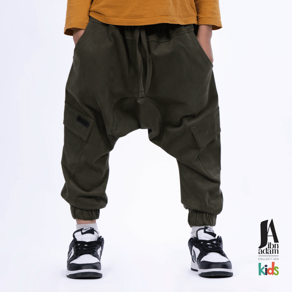 Sarouel enfant  cargo ibn adam kaki
