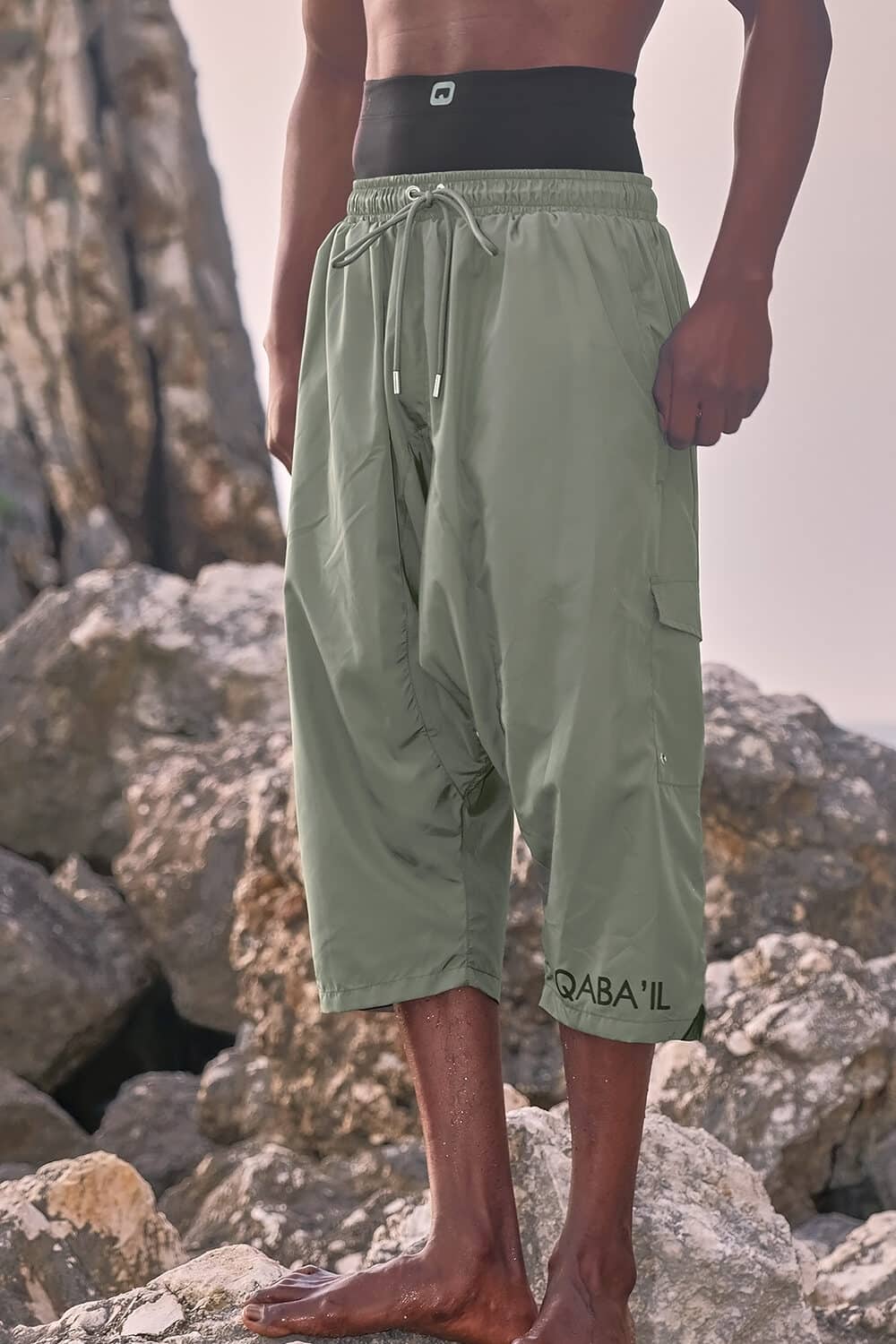 Sarouel de bain kaki - Qabail