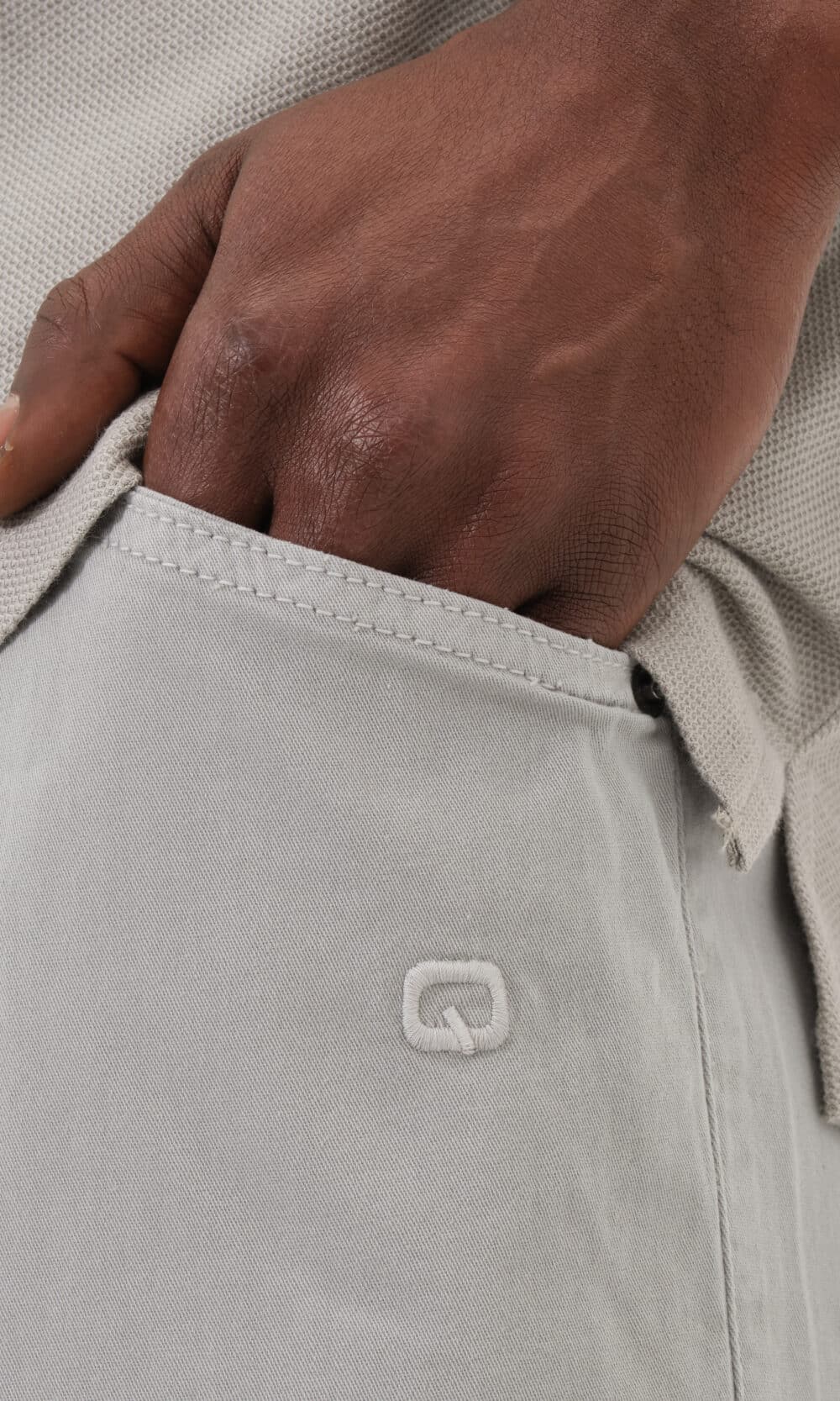 bermuda  coton qabail gris – Image 3