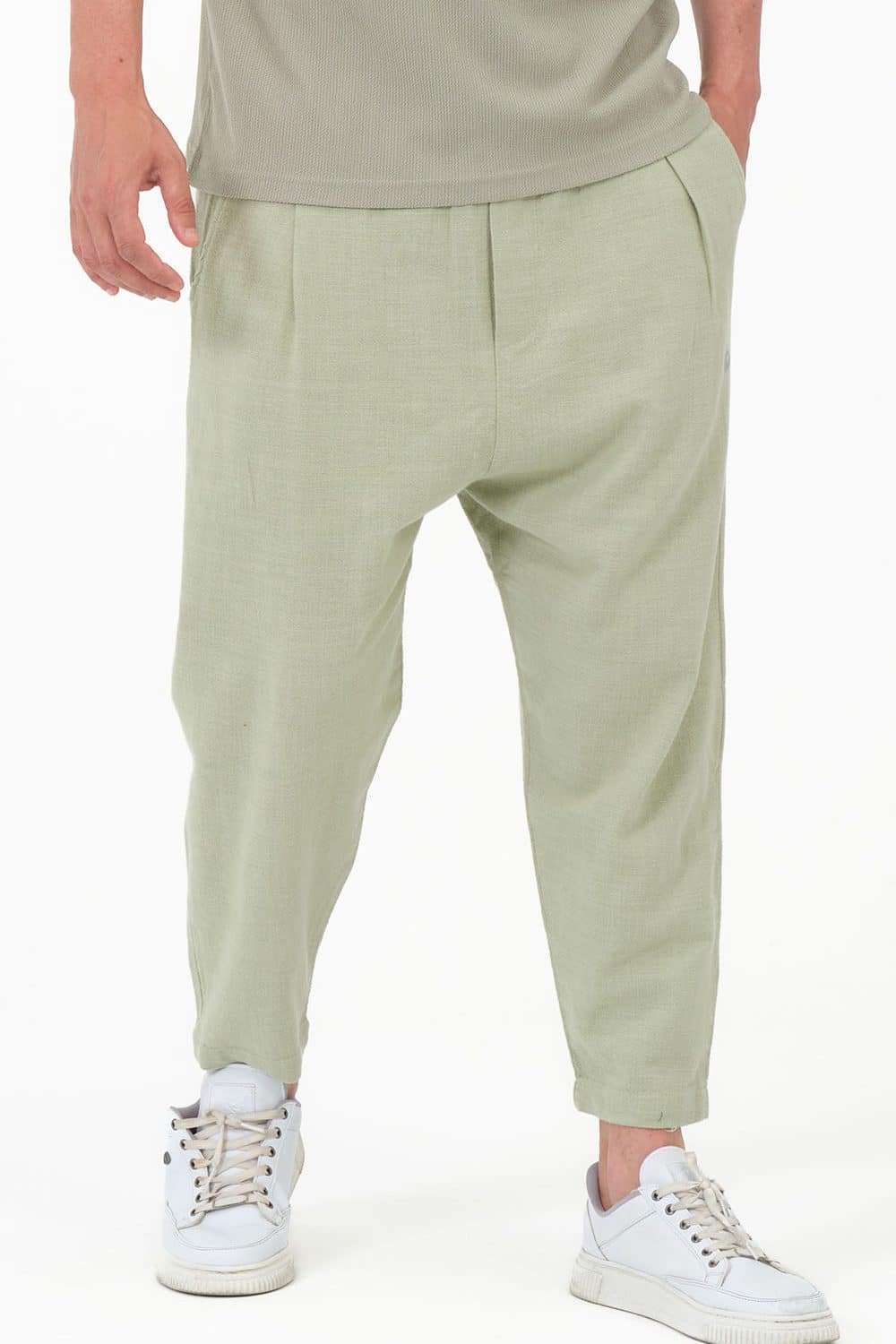 saroual qabail Classic lin vert sauge