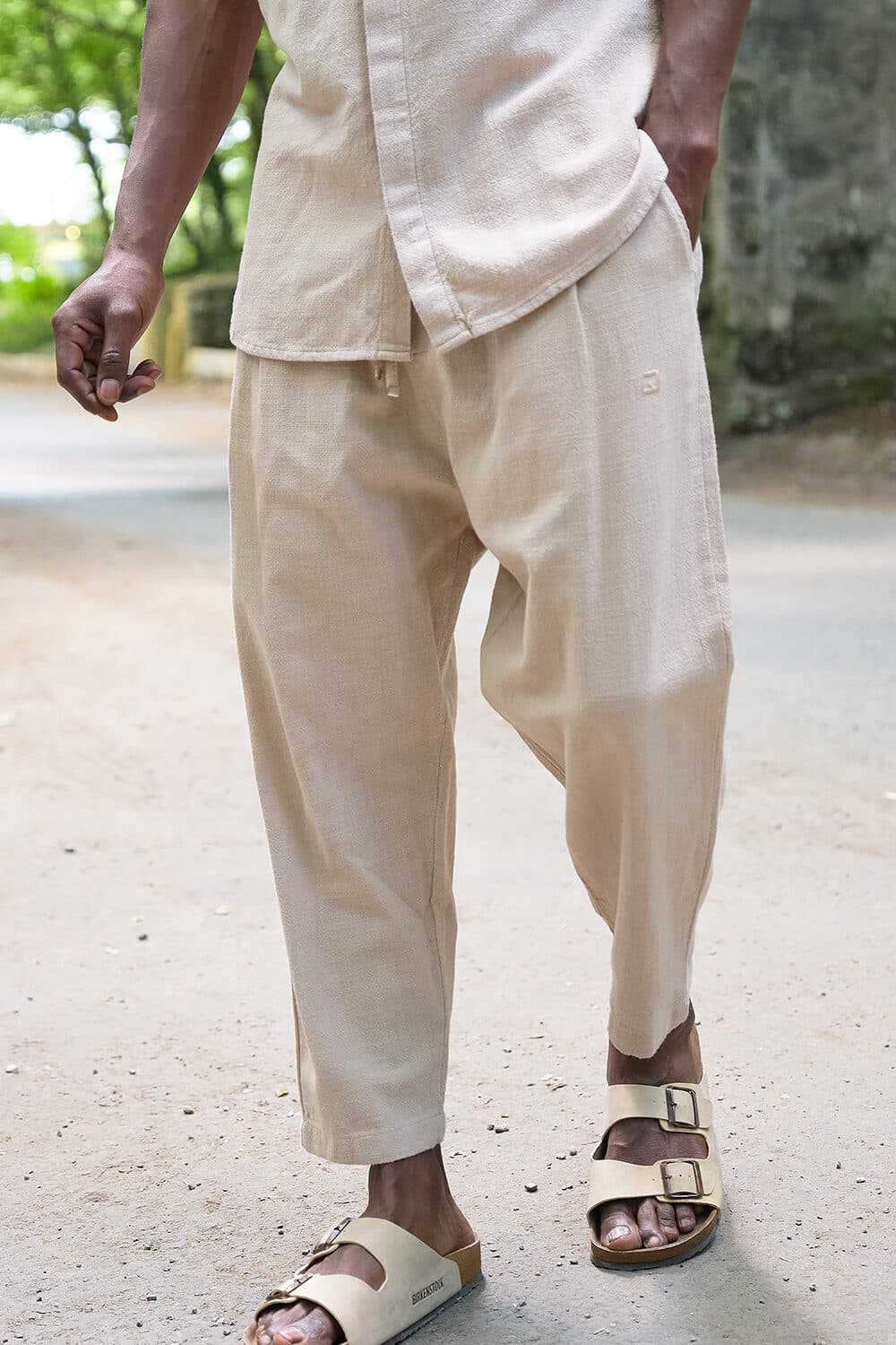 saroual qabail Classic lin beige