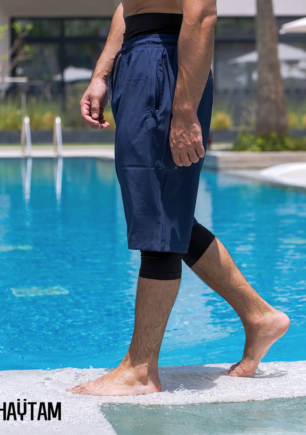 Sarouel de bain Haytam bleu