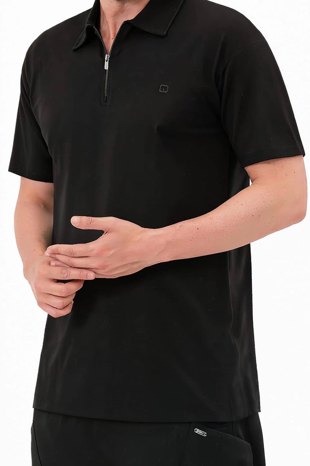 Polo zip oversized qabail noir